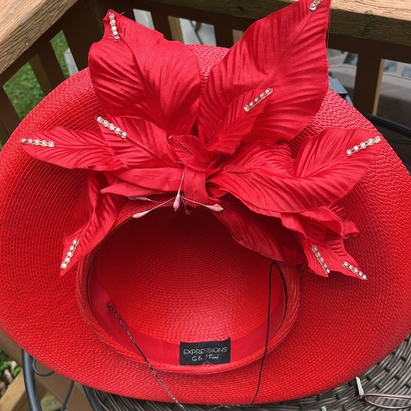 Expressions by G & J Ford large brimmed derby hat - Picture 3 of 9